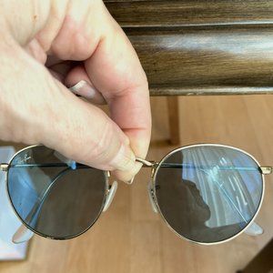 Ray-Ban 50021 gold semi round metal